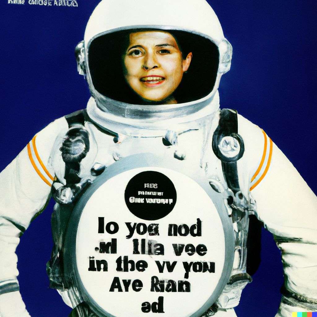 an astronaut, advertisement from the '60s